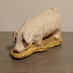 Vintage Stef Pig Figurine Handmade in UK Realistic Collectable Farm Animal