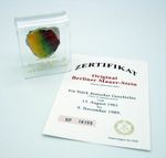 Original Berlin Wall Piece Display in a transparent arch 3" x 3" Medium