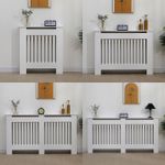 S-XL Wooden Radiator Cover Cabinet Modern Cabinet Top Shelving Home Hallway Wood