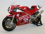 Univ Hobbies 1/12 Scale Metal Model UH4822 Honda RC30 Carl Fogarty 1990 IOM Win
