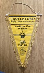 1986 Pennant Castleford Rugby League Football Club Challenge Cup Winners 1985-86