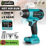 LCD Display Cordless Hot Air Gun For Makita 18V Electric Heat Gun with 3 Nozzle