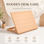 Wooden Tabletop Artist Easel Adjustable Drawing Painting Board Display Stand
