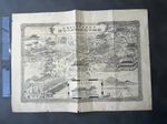 Japanese Antique Map Ibaraki Hitachi Shimodate Haguro Shrine Copper Plate