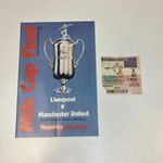 Liverpool Vs Man Utd 26/03/1986 Milk Cup Final Official Programme + Ticket Stub