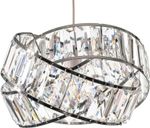 Ceiling Light Modern Twist Crystal Chandelier Shade Pendant Silver HAUSPRO