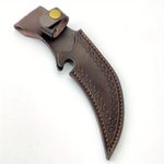 1 Real Leather Belt Knife Sheath Cover Engraved Pattern Scabbard for Fixed Blade