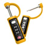 Gun Case Locks 2-Pack TSA Approved 3-Dial Combination Padlock MonoShaft Yellow