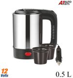 12V Travel Kettle 500ML Car Boiler Hot Water Heater Portable Cigarette Lighter