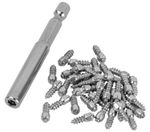 Michigan Tungsten Wader Studs for Waders & Boots, Socket Included, Pack of 40