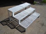 Garden Outdoor Reinforced Metal Galvanised  Stairs- 120cm Wide (made to measure)