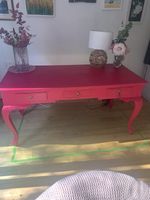 Solid Wood Vintage Hand Painted Desk Writing Table & 3 Drawers Collection only.