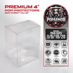 Premium 0.4mm Protectors Display Cases 4 inch Funko Pop (1-20 packs) by POPARMOR