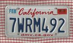 CALIFORNIA Lipstick AMERICAN LICENSE NUMBER PLATE #CA