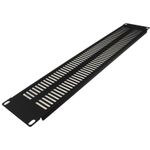 2U Blanking Plate for Comms/Network/Studio Data Cabinet Rack 19inch Vented Black