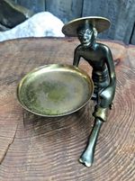 Vintage Austrian bronze pin tray Oriental man Hagenauer art deco style 1930/40's