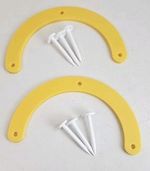 Archery Foot Markers (Yellow) Feet Floor Markers with 6 White Target Pins