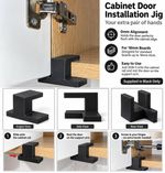 Cabinet Door Installation Jig – 18mm Board Alignment Helper – Black