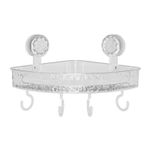 Bathroom Suction Cup Storage Rack Wall Mounted Shower Shelves Storage Basket