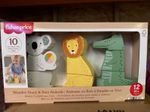 Fisher-Price Wooden Baby Toy Stack & Sort Animals 10 Wooden Pieces 12 Months +