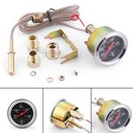 Mechanical Water Temp Gauge 2" 52mm Car Temperature Meter Kit With NPT Sensors