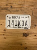 Vintage Texas The Lone Star State US Motorcycle Licence Plate  141K3A