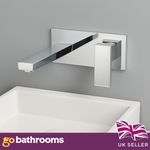 Chrome Modern Notley Wall Mounted Basin Mixer Tap Suitable for Countertop Basin