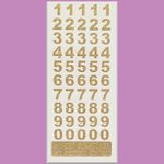 GOLD GLITTER NUMBER STICKERS Self Adhesive Craft Stick On For Card Making 1.5cm