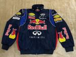 Unisex Adults F1 Team Racing Red Bull Jacket Embroidery Cotton Padded Navy Blue