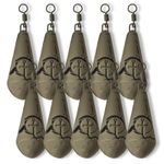 10x Saber Distance Dumpy Carp Fishing Leads Swivel Weights Tackle 2oz–4oz New