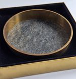 Vintage Saulo Sulitjelma Solid Brass & Stone Candy Dish Norway - Boxed