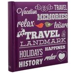 Large PURPLE Slip in Memo Travel Memories  6'x4' 200 Photo Album CL-6821