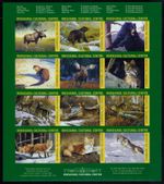 Canada Wildlife Conservation Imperforated Stamps on Souvenir Sheet of 12 Scarce