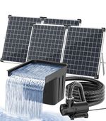 100W solar panel 4500 L/H pond pump  and waterfall 