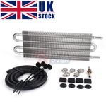 Universal 4 Row 6-AN Engine Transmission Oil Cooler Radiator & Hose Fittings Kit