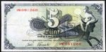 GERMANY 1948 B Overprint! "Topless Europa" Bank Deutscher Länder P-13f 5 Mark VF