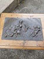 Antique Copper Classical Relief Of Cherubs And A Goat