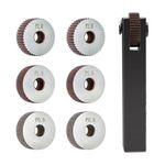 7Pcs/Set 20mm Straight Linear Knurling Tool 0.5mm 1.5mm 2mm Pitch Single Wheel