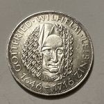 1966 D GERMANY Gottfried Wilhelm Leibniz Large 5 Mark Silver German Coin