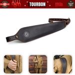 TOURBON Retro Leather Rifle Sling Gun Carry Strap Hand Rest Adjustable Padded