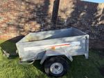 ERDE Trailer Galvanised Steel Tipping Trailer 142 - 1m x 1.47m, 600kg Capacity
