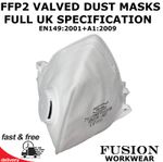 P2 VALVED DUST MASK. FFP2V.PPE.INDUSTRIAL.P2V MASK.BODYSHOP.WOOD.FIBREGLASS.DIY