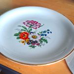 Johnson Bros Floral Ceramic Plate White Multicolour Gilt Rim England Round