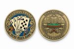 Deadman’s Hand Poker Guard Coin 40mm Personalised Custom Front Back