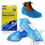 30 Pack Shoe Covers Overshoe Disposable Blue Rain Waterproof Boot Protect Carpet