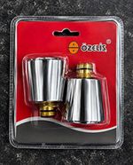 Özeliş Chrome Kitchen Tap Replacement Knob Handles 2 Pack for Kitchen Sink