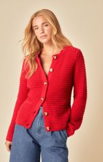 Nobody's Child Womens Red Cardigan