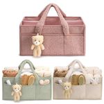 Baby Nappy Caddy Organiser New Born Baby Essentials For New Mum Changing Basket