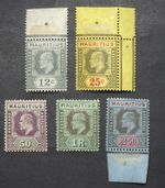 MAURITIUS KEVII 1910 Mult Crown CA Collection (SG188/193) - Fine MM/UMM - £65