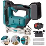 Cordless Nail Gun Electric Straight Nailer Tool Carpentry Nails w/ Battery Kit